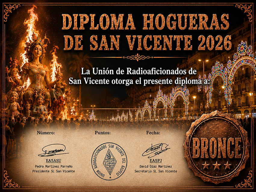 Diploma Hogueras de San Vicente del Raspeig 2026