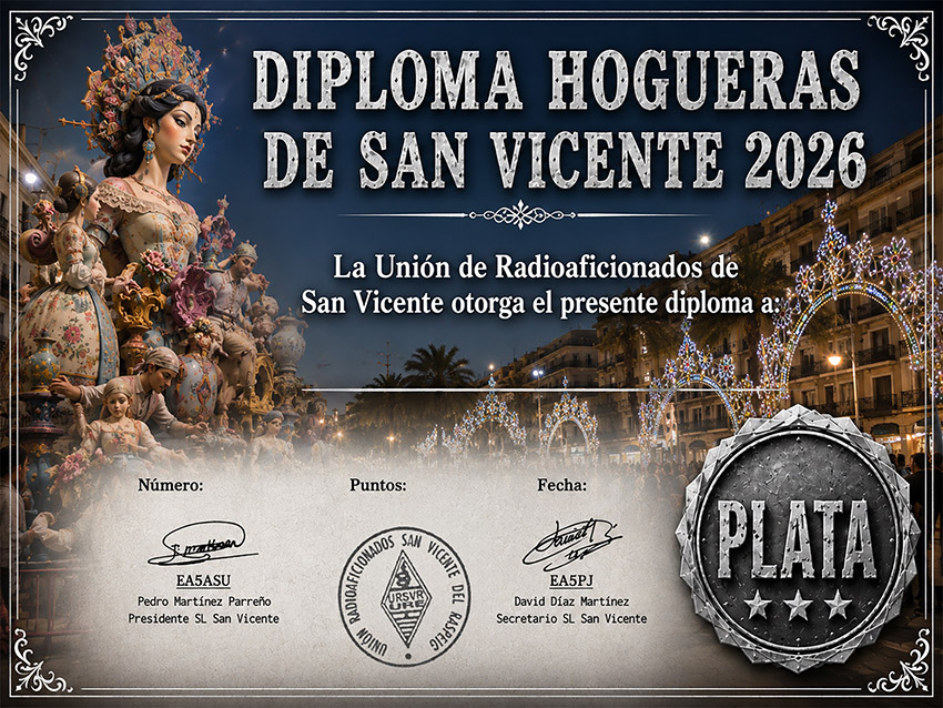 Diploma Hogueras de San Vicente del Raspeig 2026